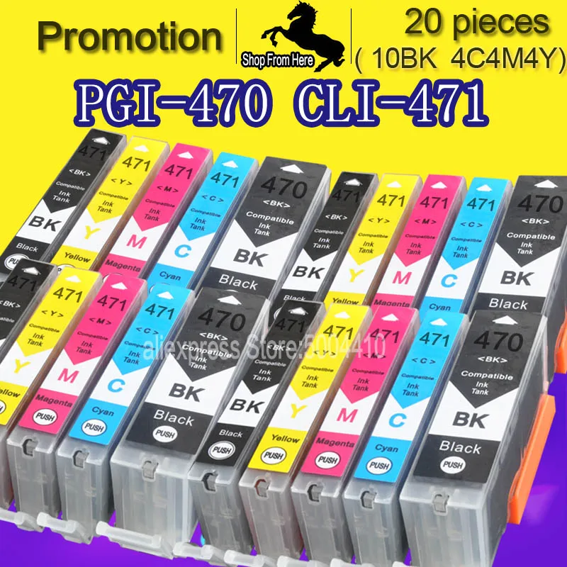 For Canon TS5040 Printer ink Cartridge for PIXMA ts 5040 MG5740 MG6840 Ink cartridge PGI470 with chip | Компьютеры и офис