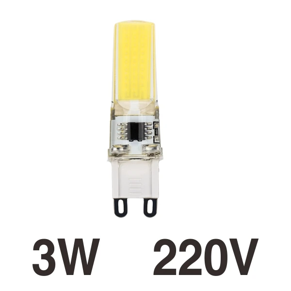 G9 светодиодный SMD2835 лампа 2 Вт 3W 4 Вт 8 Вт COB лампа чип ac220в заменить галогенные лампы прожектор люстра Bombillas теплый белый холодный белый - Испускаемый цвет: 3W COB G9