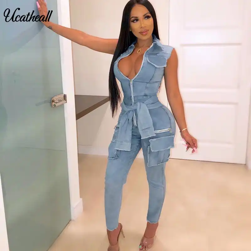 ripped jeans jumpsuit