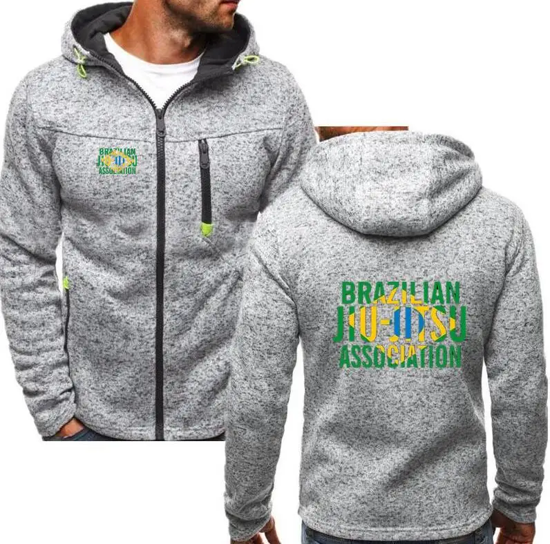 Бренд Топ мужские зимние бразильские джиу джитсу Association Gracie Jiu толстовки Джиу-джицу мужские толстовки Топы повседневные Gracie на молнии с капюшоном
