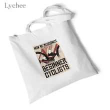 Lychee Женская парусиновая сумка с надписью простая пляжная сумка Экологически чистая, для покупок сумки Горячая Распродажа сумки на плечо большая Студенческая сумка