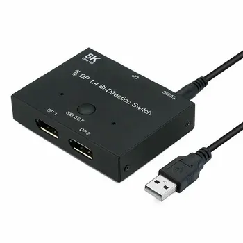 

DP DisplayPort 1.4 Bi-Direction Switch Splitter Converter MST Hub 8K for DVD HDTV for Xbox for PS3 for PS4