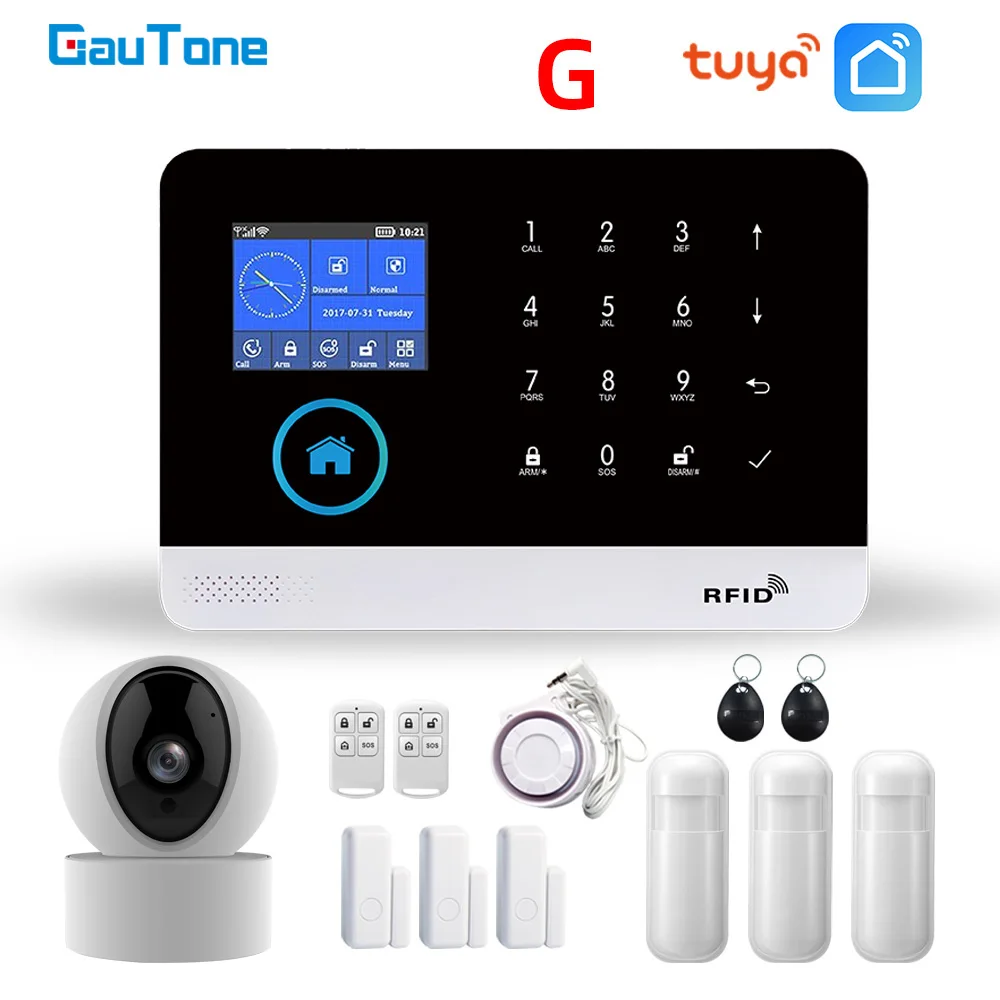 Система сигнализации GauTone PG103 Tuya GSM беспроводная домашняя система безопасности с