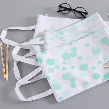 

1PC Green Mood Multi-function Document Office Multi-function Data School A4 Canvas Zipper File Bag Folder