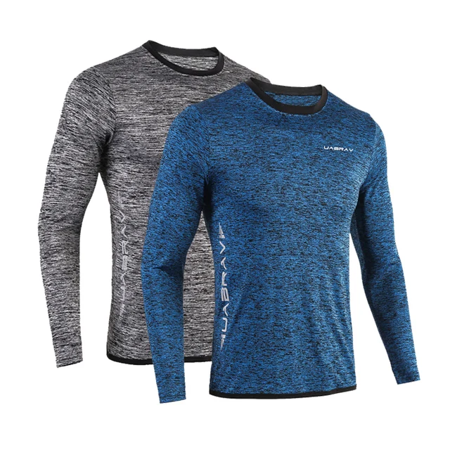 US $8.86 Men Long Sleeve Casual Skinny Tshirts New Autumn Running Shirts Gym Tops Breathable Quick Dry Fitn