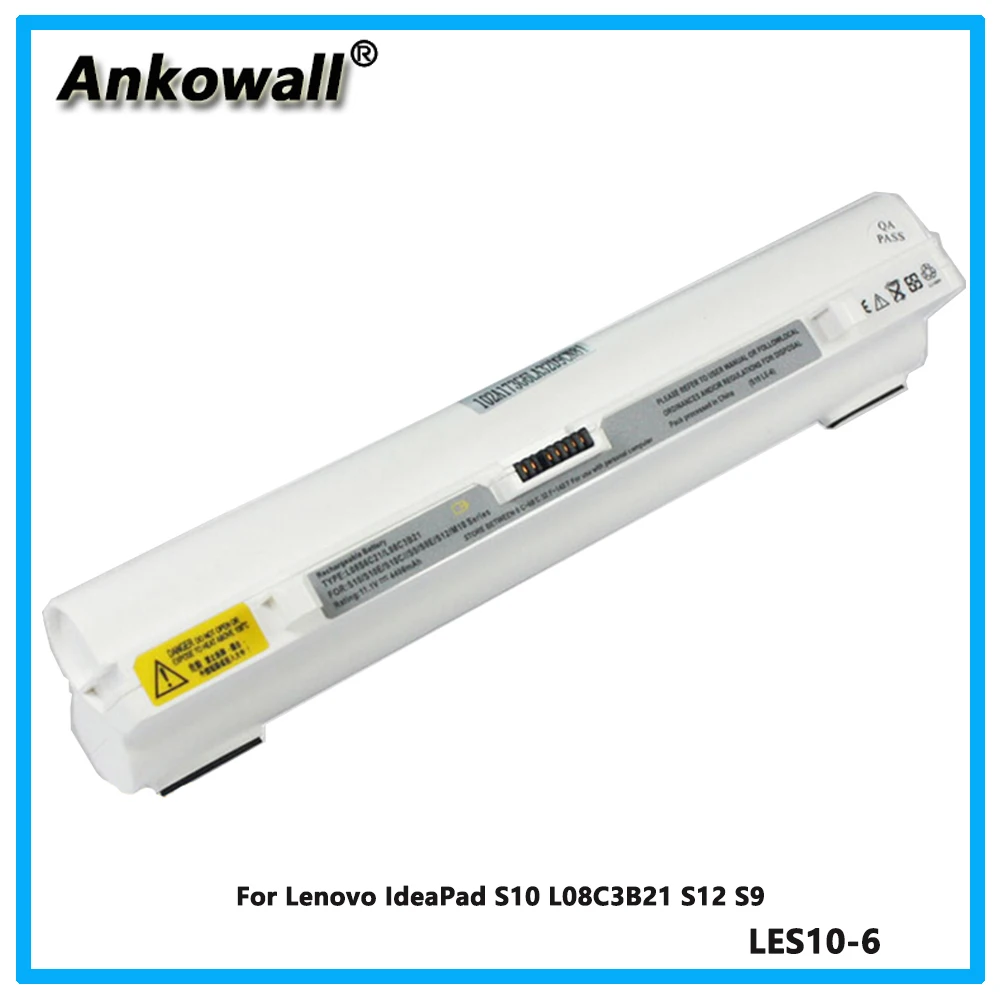 

For Lenovo IdeaPad S10 L08C3B21 S12 S9 Laptop Battery 6-pin white