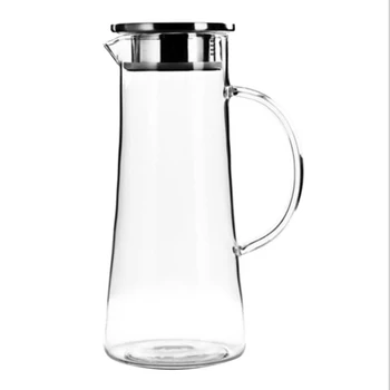 

50 Ounces(1500Ml )High Borosilicate Glass Cold Kettle with Tight Lid,Heat-Resistant Glass Jug,Large Capacity Juice Jug