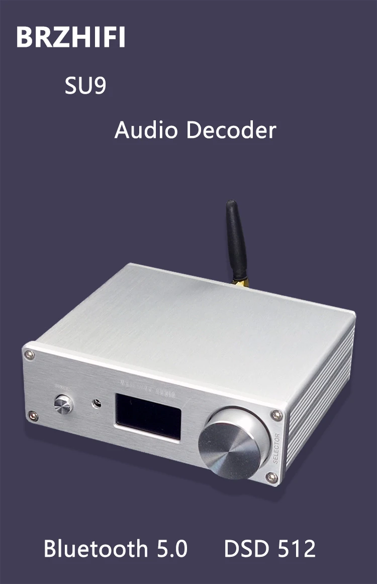 2021 New Breeze SU9 Dual Core ES9038 DSD512 Bluetooth 5.0 Decoder DAC Headphone Amplifier LDAC