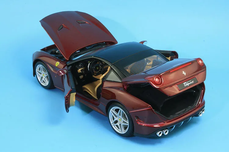 (JZ) Bburago 1/18 1:18 Ferrari California T спортивного гоночного автомобиля литая машинка дисплей Модель игрушки на день рождения для детей мальчиков и