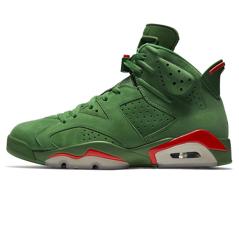 Air Jordan 6 Gatorade AJ6 зеленая замша Мужская баскетбольная обувь уличные кроссовки спортивная Дизайнерская обувь новая прогулочная обувь - Цвет: AJ5986-335