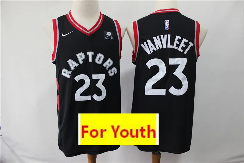 2 new Free shiping Youth Toronto#7 Kyle Lowry#23 Fred VanVleet#43 Pascal Siakam Kids baskeball jerseys - Цвет: 2