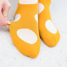 Женские носки ярких цветов с оборками, повседневные хлопковые носки Harajuku, дизайнерские цветные носки