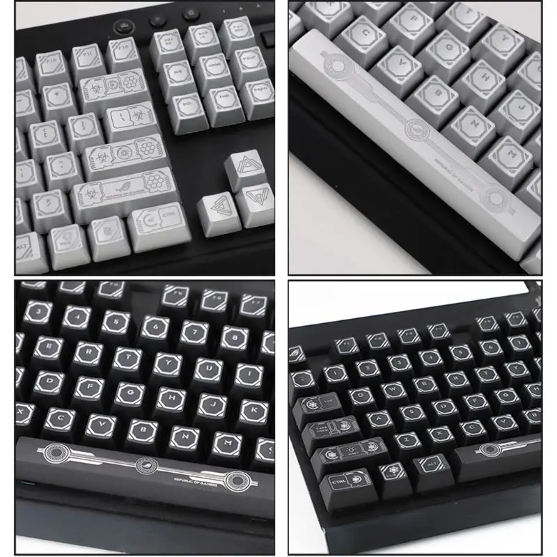 RGB 104 Keycaps ANSI Layout OEM ABS исходный код Shot с подсветкой Keycap для Cherry MX gh60 poker 87 104 механическая клавиатура