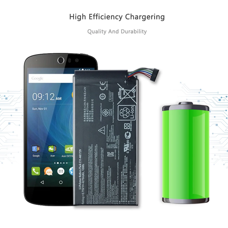 4270 мАч перезаряжаемая батарея для планшета ASUS Fonepad MeMoPad ME172V K004 ME371MG ME371 литий-полимерные батареи