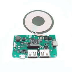 Qi Wireless Charger PCBA Circuit Board Power Bank Charger Module Coil Wireless Charging Micro Type-C USB Port Electric DIY KIT Qi Wireless Charger PCBA Circuit Board Power Bank Charger Module Coil Wireless Charging Micro Type-C USB Port Electric DIY KIT