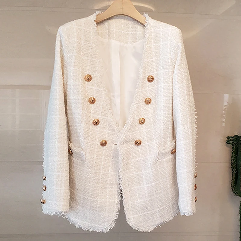 frayed tweed jacket