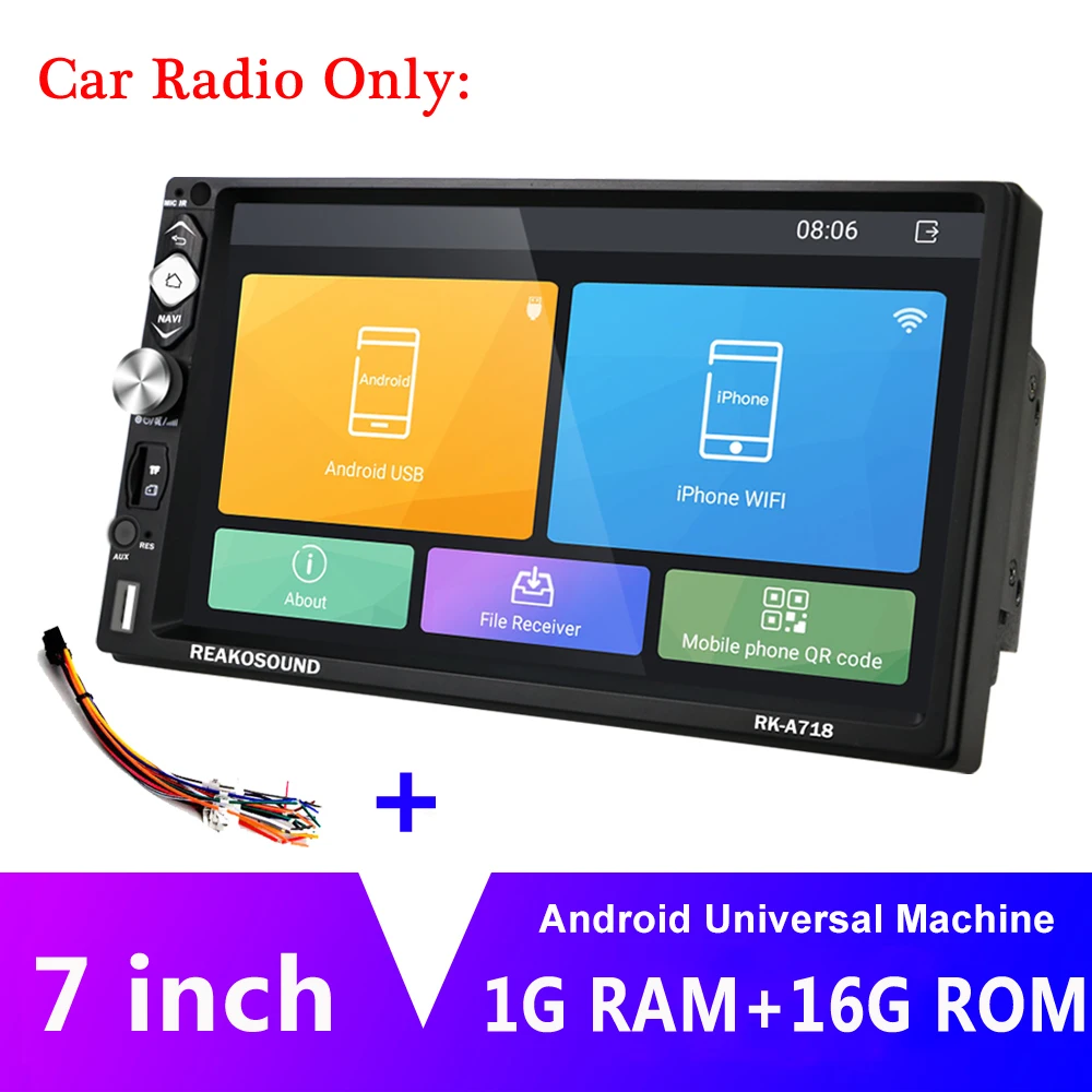 Car Radio Only LeeKooLuu Автомобильный мультимедийный плеер 2din Andriod gps навигация Авторадио WiFi USB FM 2 Din " автомобильный аудио Радио стерео резервный монитор - Цвет: Car Radio Only