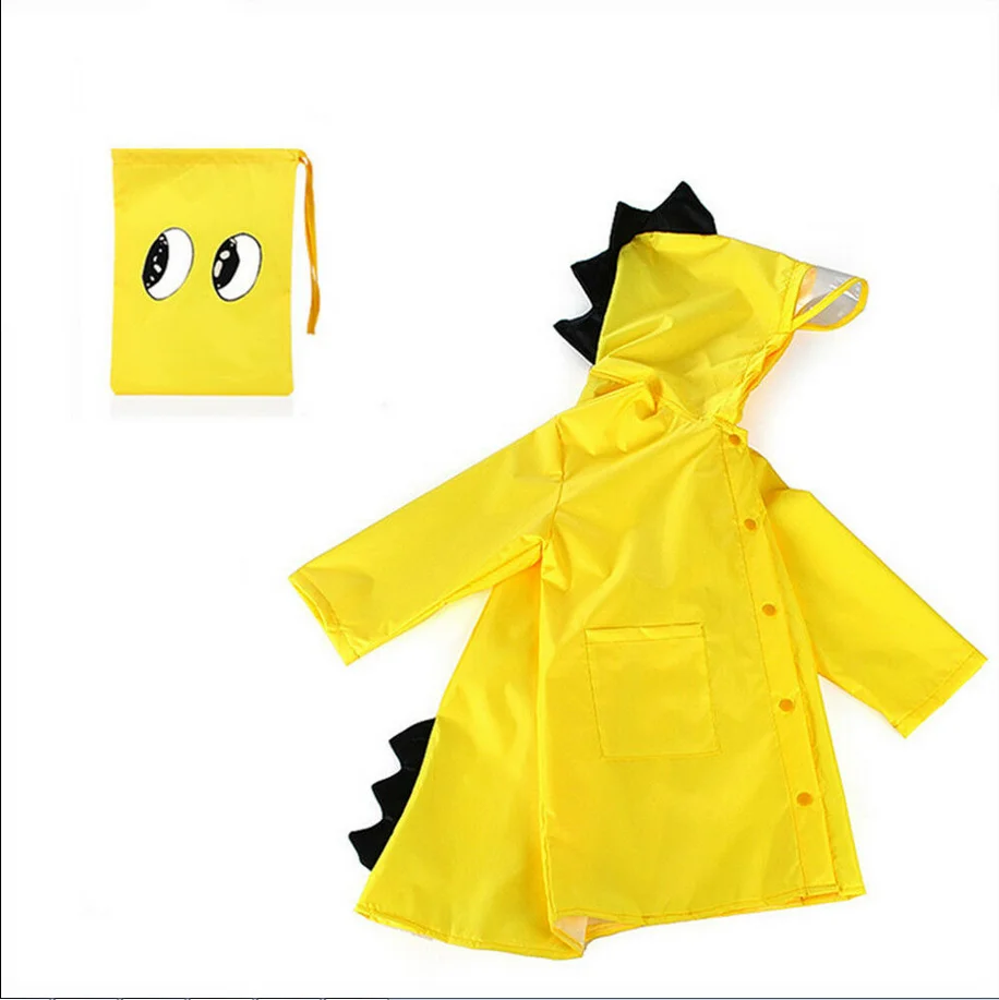 Плащ-дождевик с рисунком динозавра для маленьких детей; непромокаемая куртка; плащ