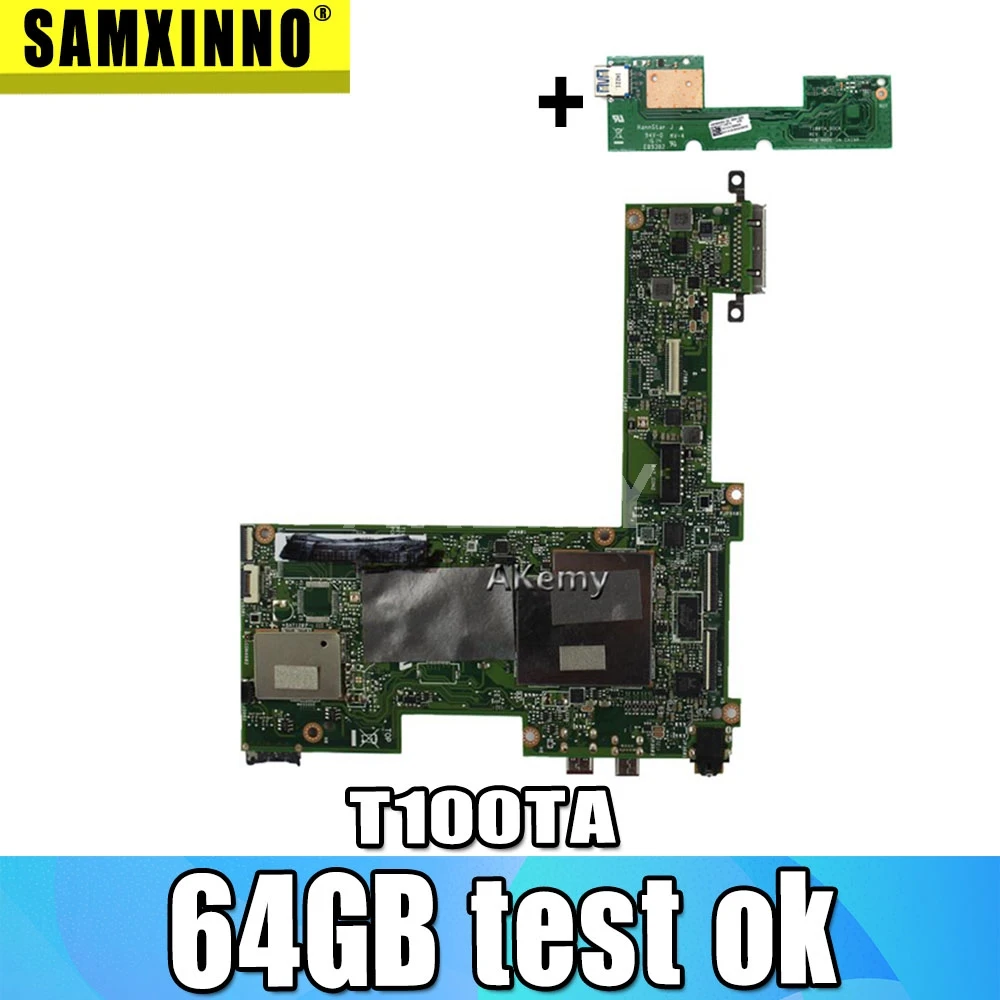 Отправка платы + для For Asus Transformer T100TA планшет материнская плата 64 Гб Atom 1 33 Ghz CPU 60NB0450