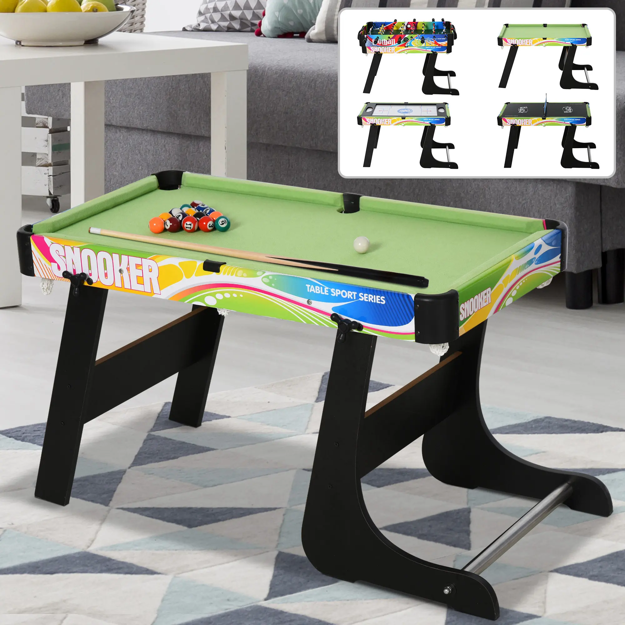 4-in-1 multi-game table with legs CBGames, toy foosball, toy billiards, toy  table Hockey