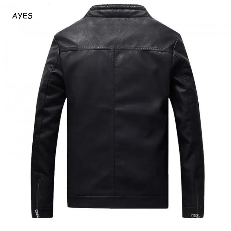 Новая зимняя мотоциклетная кожаная куртка Мужские кожаные куртки Jaqueta De Couro Masculina мужские пальто из искусственной кожи уличная