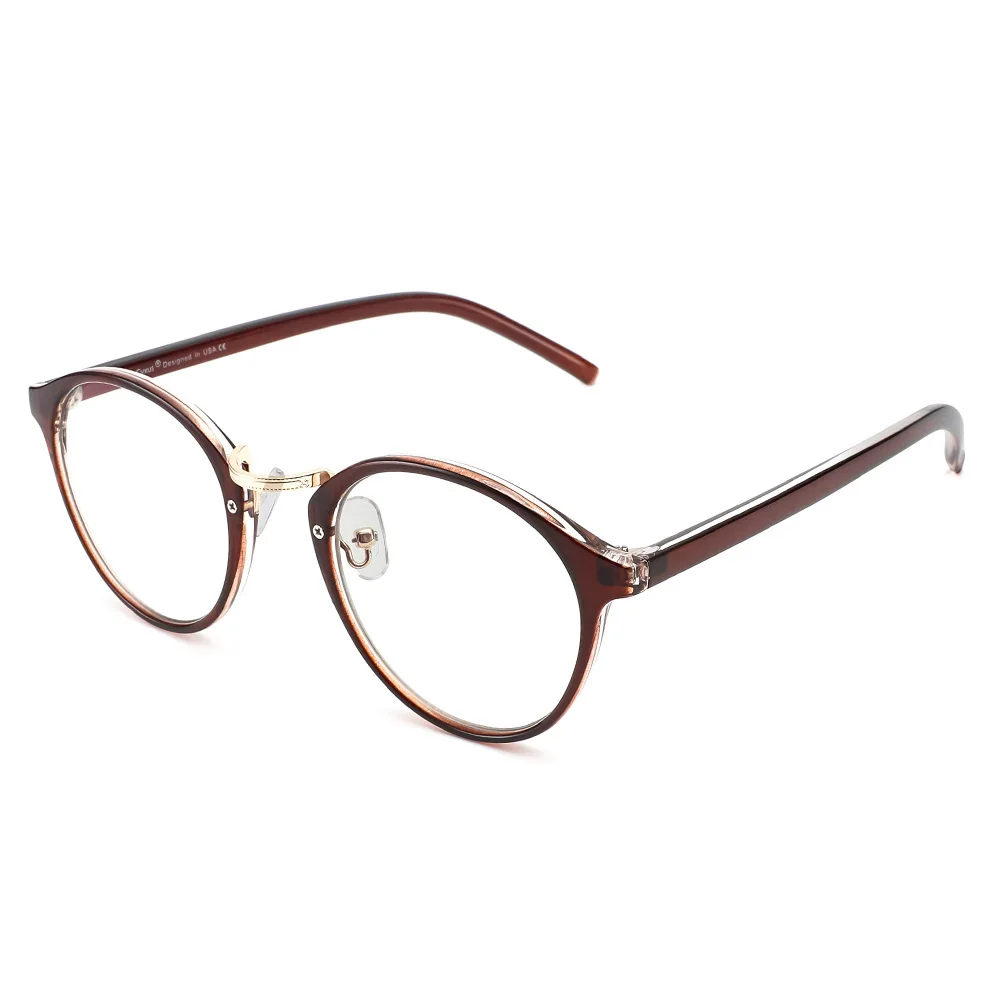 Модные очки Cyxus, ретро круглая оправа, прозрачные линзы для мужчин/женщин, унисекс, очки-8065