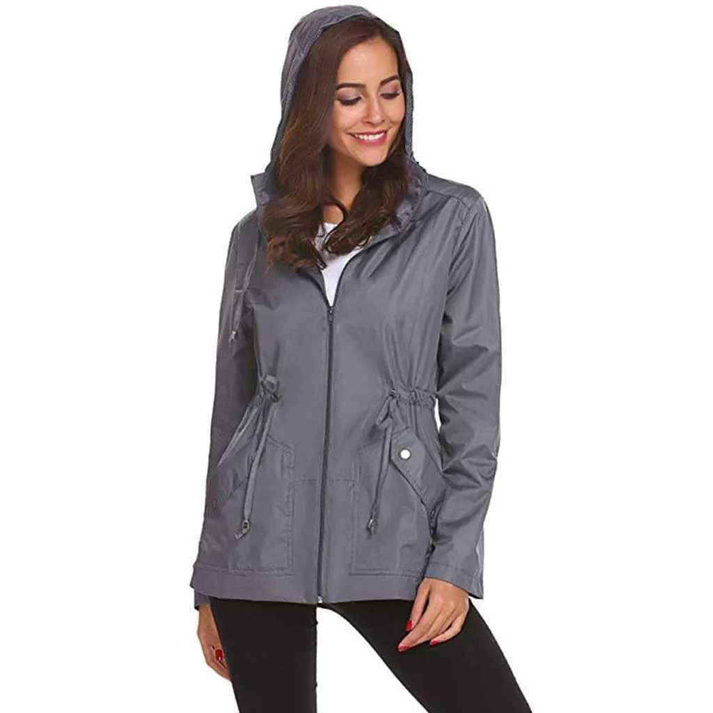 KANCOOLD пальто для женщин s снаружи водонепроницаемый легкий дождевик с капюшоном пальто дождь Мода Новые пальто и куртки для женщин 2019AUG15