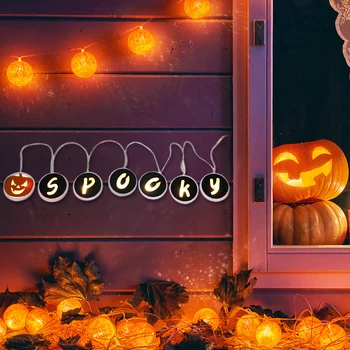 

LED Letters String Lights Wooden Halloween Hanging Letters Pendant LED Light String Home Decoration Party Holiday light