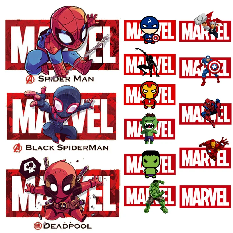 Marvel Patches Spiderman Captain America iron Man Ironing Hot Transfers Clothing Patch T-shirt Pants Sticker Decration | Дом и сад
