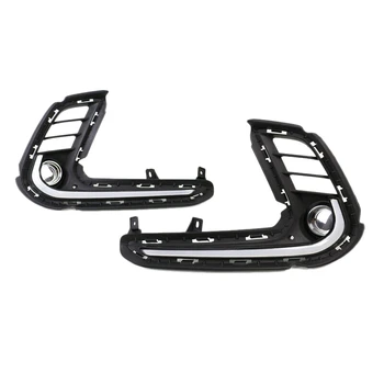 

LED DRL Turn Indicator Signal Daytime Running Fog Lights Fit for Hyundai Elantra 2016-2017