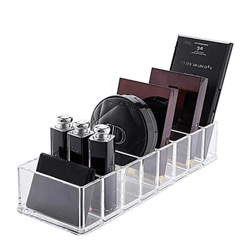 

Eyeshadow Organizer Clear Plastic Makeup Organizer Compact Powder Holder Storage Rack, 8 Space