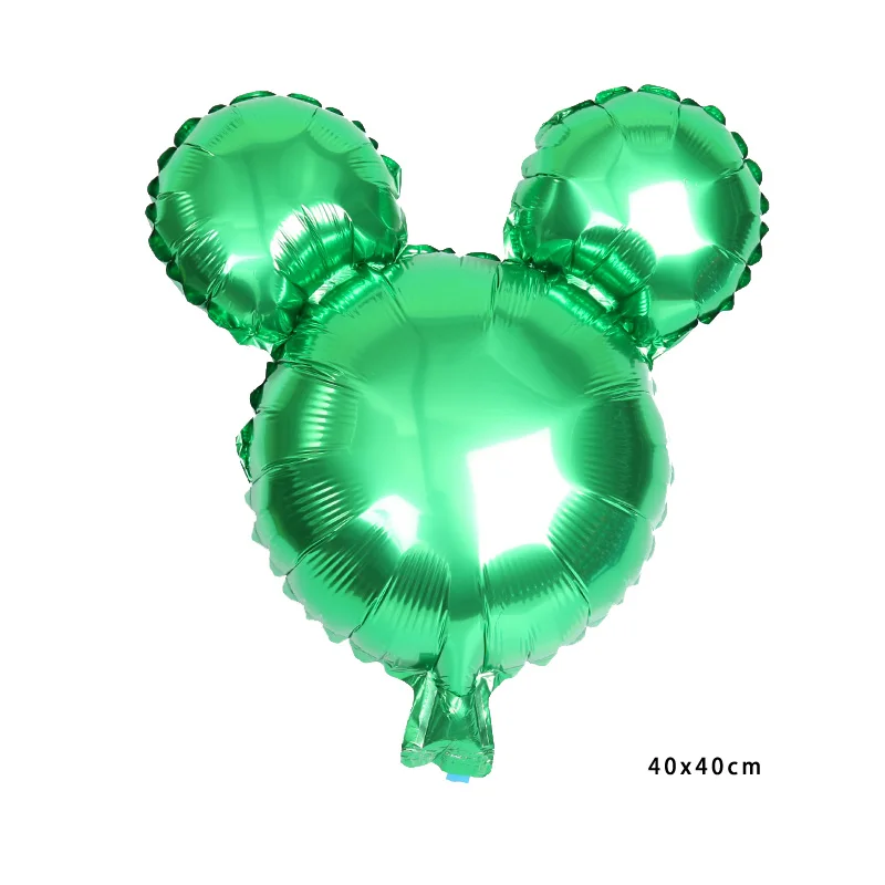 112 см гигантский шар Минни Микки на день рождения Детские Классические игрушки подарок фольгированный шарик, мультфильмы детские вечерние украшения - Цвет: 40x40 green