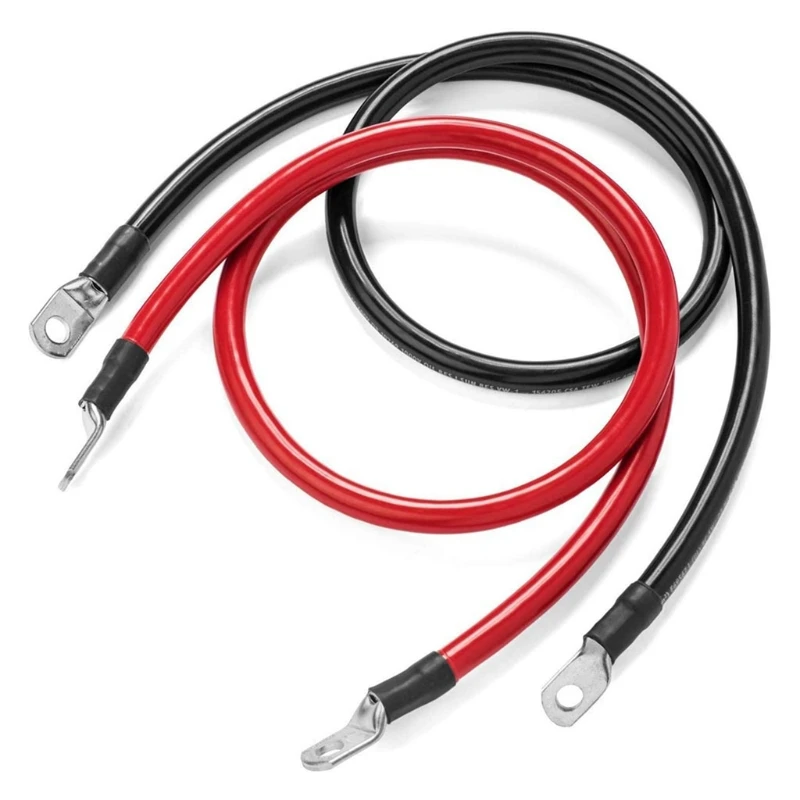 

2Pcs 59Inch Length 4 AWG Red Welding Battery Pure Copper Flexible Cable Wire Used for Solar RV Cars Boat