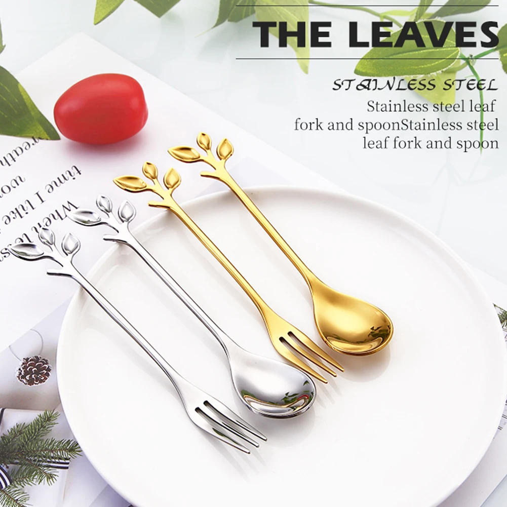 Bar Stirring Spoon Smooth Long Handle Coffee Branches Shape Kitchen Stainless Steel Dessert Accessories Practical Dinnerware