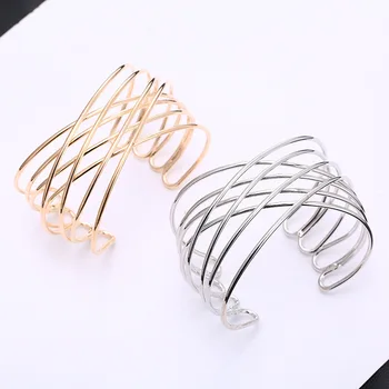 

FUN-BEAUTY European and American Fashion New Hollow Jewelry Men's and Women's Geometric Bracelets Wild Simple Bracelet Jewelry