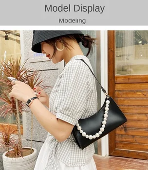 

Mini Bag Women's Popular New Korean-Style Fashion Pearl Hand Shoulder Armpit Bag Wholesale