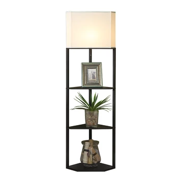 

Modern Simple Corner Shelf Dimmer Floor Lamp with Coffee Table Storage Shelf Sofa Floor Light H 159cm 1976