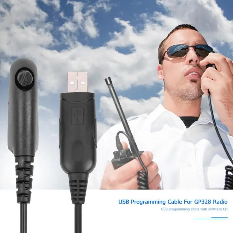 USB Кабель для программирования с cd-драйверами для Motorola двухстороннее радио GP340 GP328 применяется к Windows 98me Windows 2000