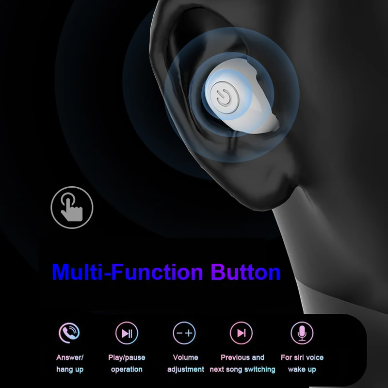 Bluetooth 5,0, наушники, 3D стерео беспроводные наушники, спортивные, водонепроницаемые, Hands free, наушники, гарнитура с 6800 мАч, внешний аккумулятор