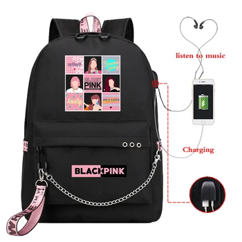 

Usb Charging Girls Backpacks Bag Blackpink Backpack Girls School Backpacks Women New Pattern Laptop Bags Students Book Rucksack