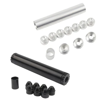 

2 set Two in One 5/8-24+1/2-28 Aluminum Alloy Car Fuel Trap Solvent Filter for Napa 4003 Wix 24003 - Black & Silver