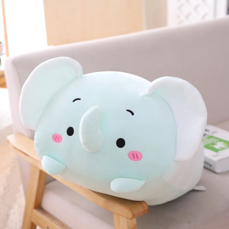 elephant Животное, милый динозавр, свинья, кошка, медведь, плюшевая кавайная игрушка, мягкая мультяшная панда, хомяк, слон, олень, мягкая кукла, детская подушка, Подарочные игрушки - Цвет: elephant
