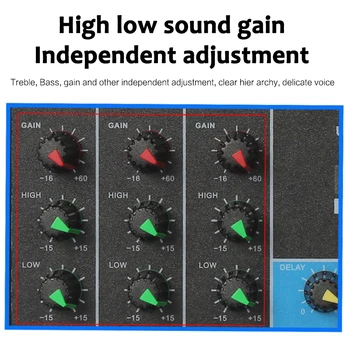 

Mini 4 Channel Mixer Audio DJ Controller Console USB Bluetooth Digital Record Phantom With Audio Mixer Amplifier Sound Card