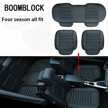 

BOOMBLOCK Car Seat Covers Cushion Genuine Leather For Renault Megane 2 3 Duster Logan Honda Civic 2006-2011 Fit Accord Parts