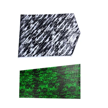 

2 Pcs Water Transfer Printing Film Hydrographics Hydro Dipping Kit, Skull Green 0.5x2m & Splatter 0.5x1m-SCLL