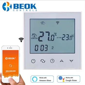 

BEOK 220V Smart WIFI Heating Thermostat for Water/Electric Floor Heating Warm Floor Smart Home Control work with Google Alexa