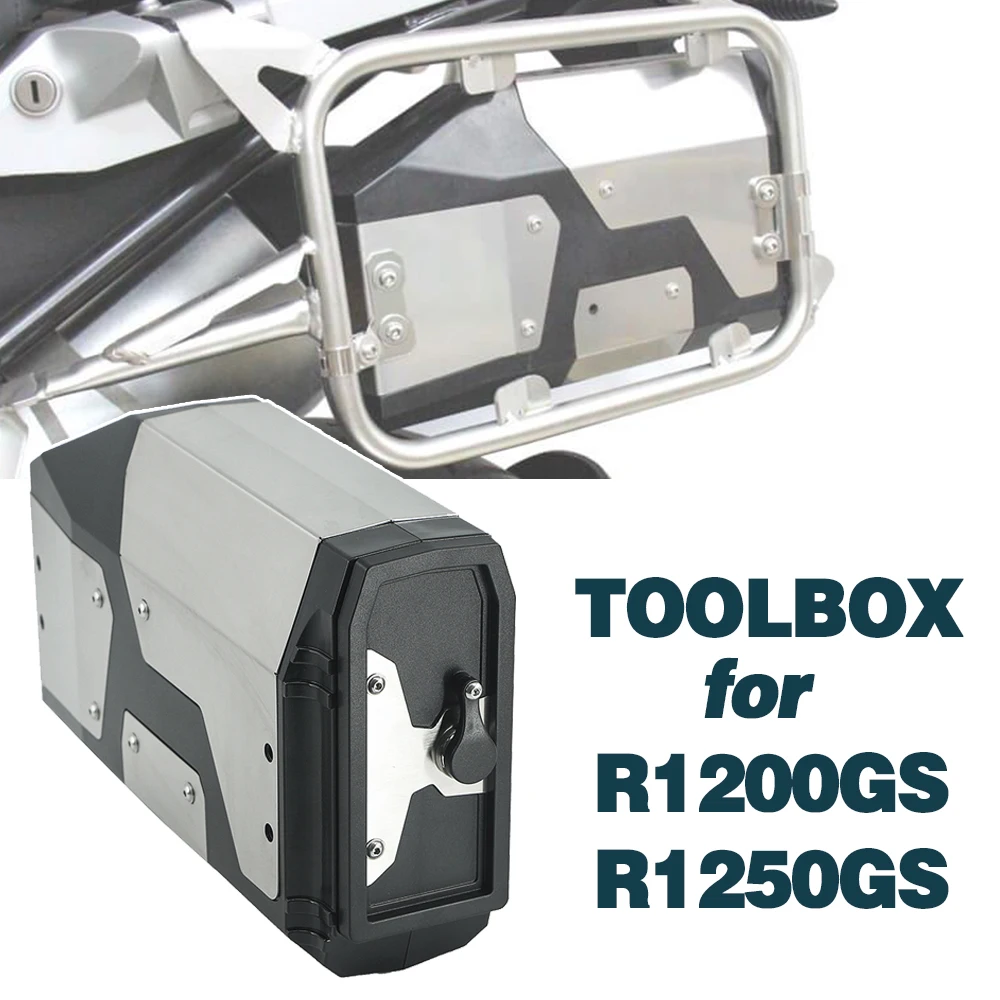 Motorcycle Aluminum Toolbox For BMW R1250GS Adventure R1200GS Adv LC GS R 1200 1250 GS F850GS Left Side Tool Box Bracket Case