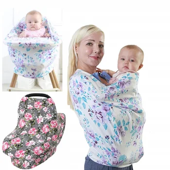 

Baby Stretchable Breastfeeding Cover Infant Car Seat High Chair Stroller Cover for Boys or Girls Multifunction Cape Scarf Canopy
