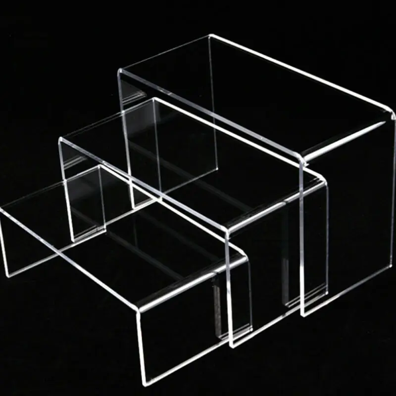 3 4 5 Inch Square Acrylic 1 8 Transpa 3pcs Riser Display 3 4 5 Inch Square Acrylic 1 8
