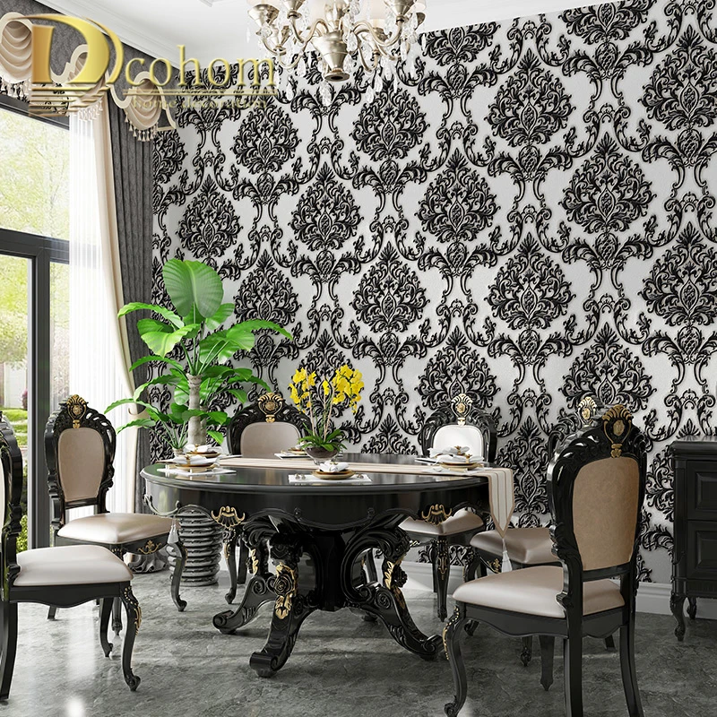 

Classic Luxury Damask Wallpaper Roll 3D Embossed PVC Vinyl Wall Paper Home Decor Living Room Bedroom Backdrop Papel De Parede 3D